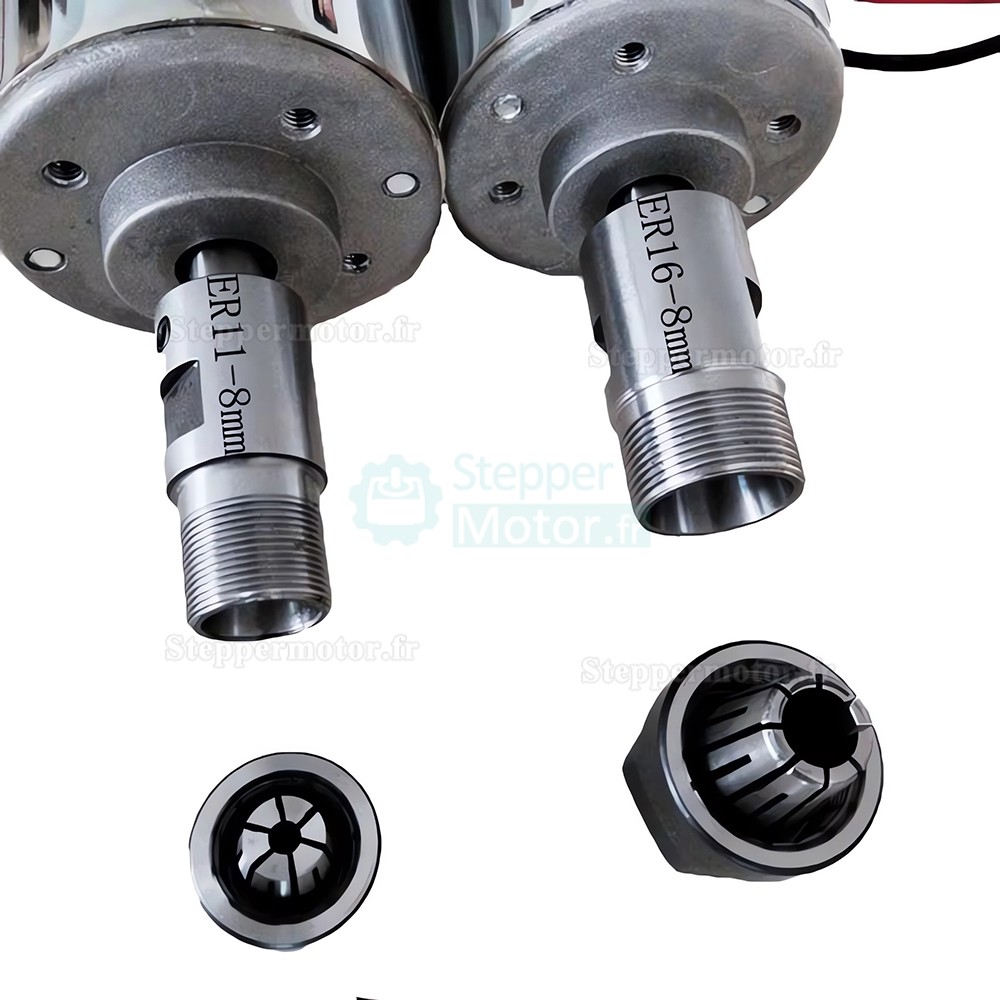 Moteur de broche cnc refroidi par air OSP001714 12V24/V 200W 10000 tr/min, pince ER11/ER16 pour petite machine &agrave; graver